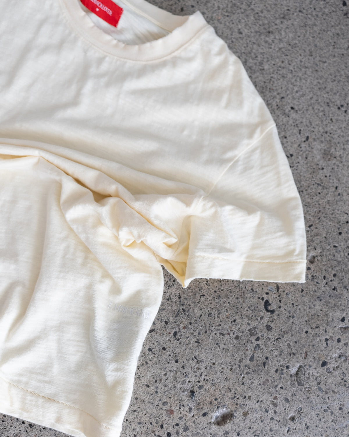 The Lobby Shrunken Tee (Slub) - Off White Cream