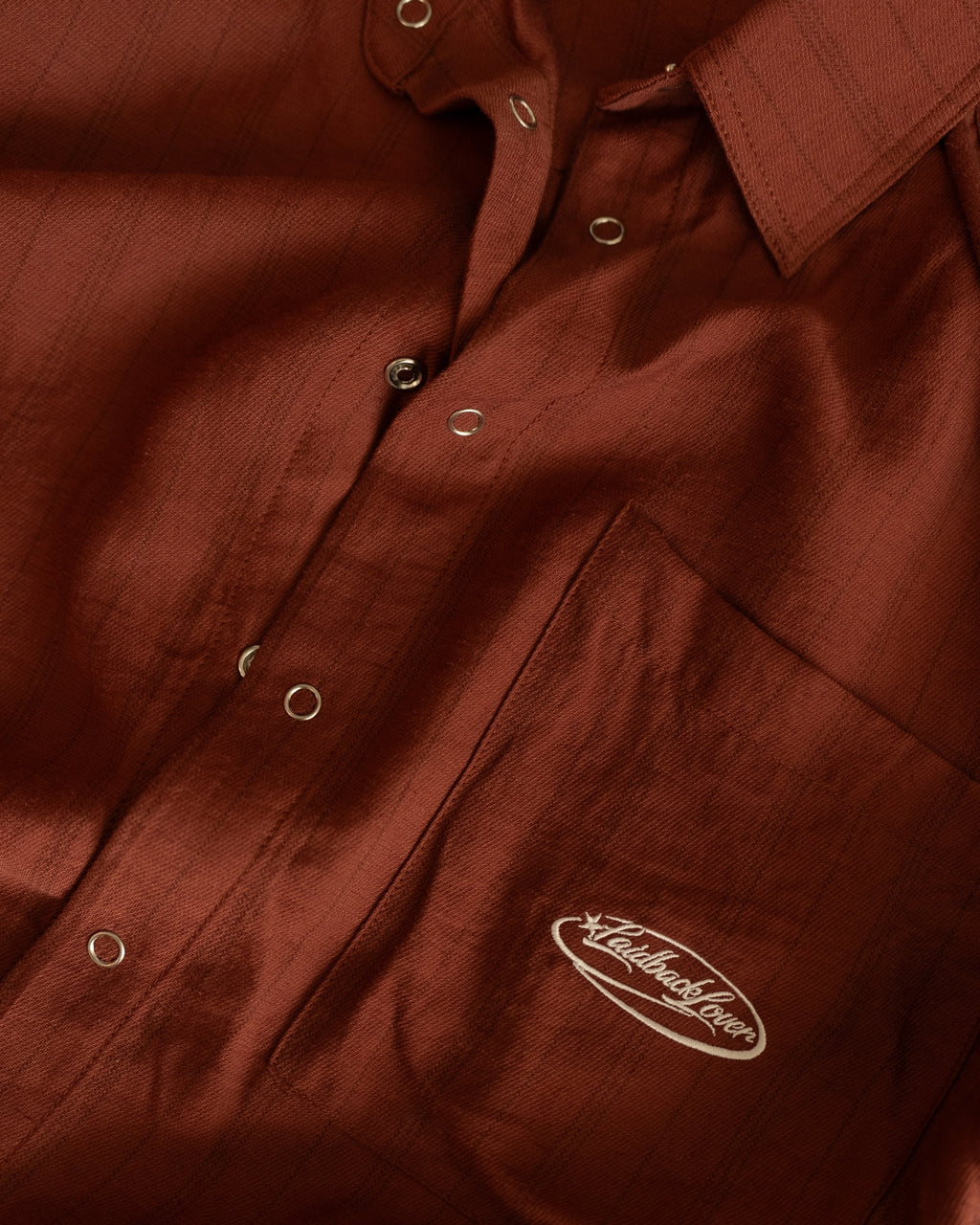The Saturday Shirt Longsleeve Button Down - Pinstripe Tonal Red