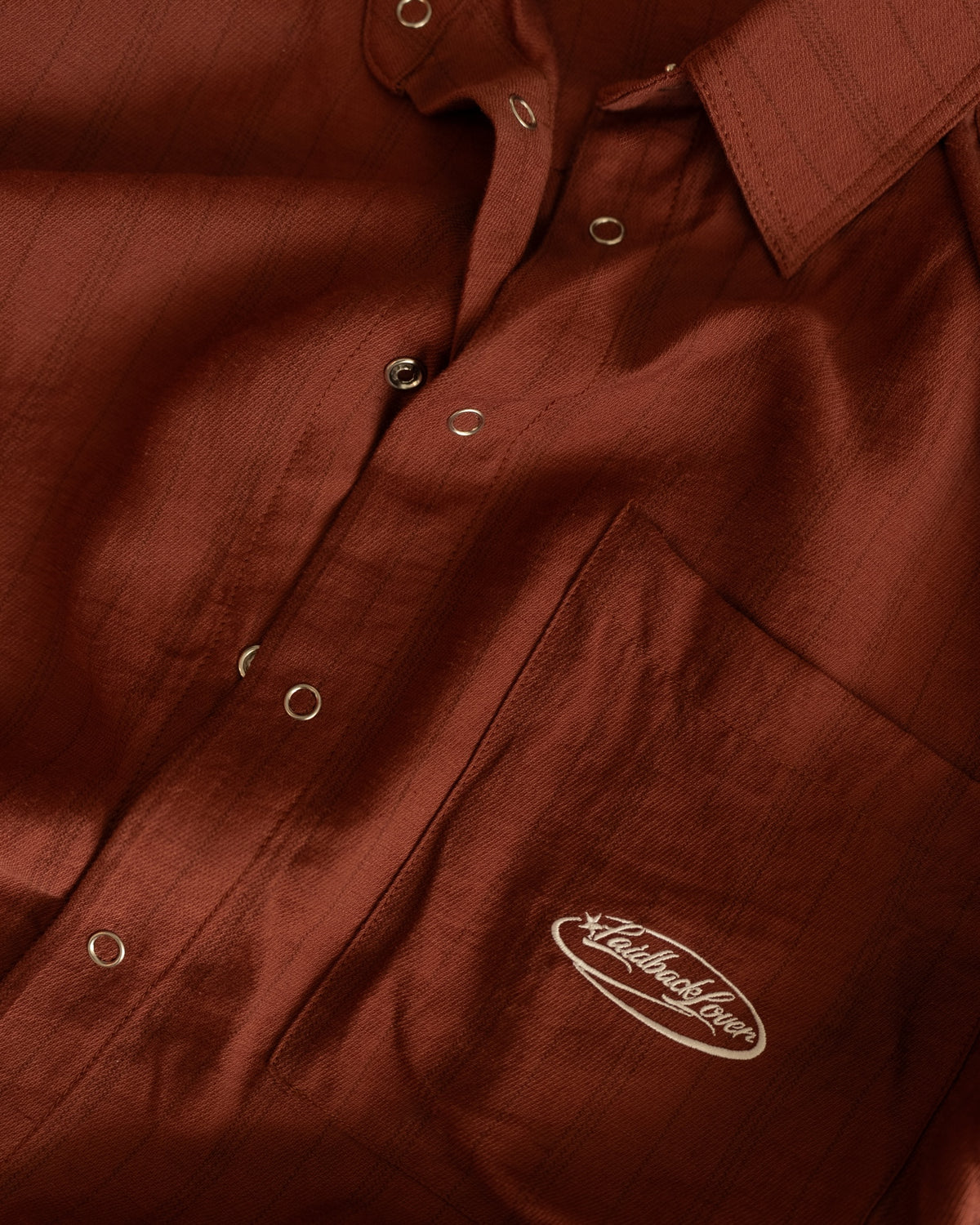 The Saturday Shirt Longsleeve Button Down - Pinstripe Tonal Red