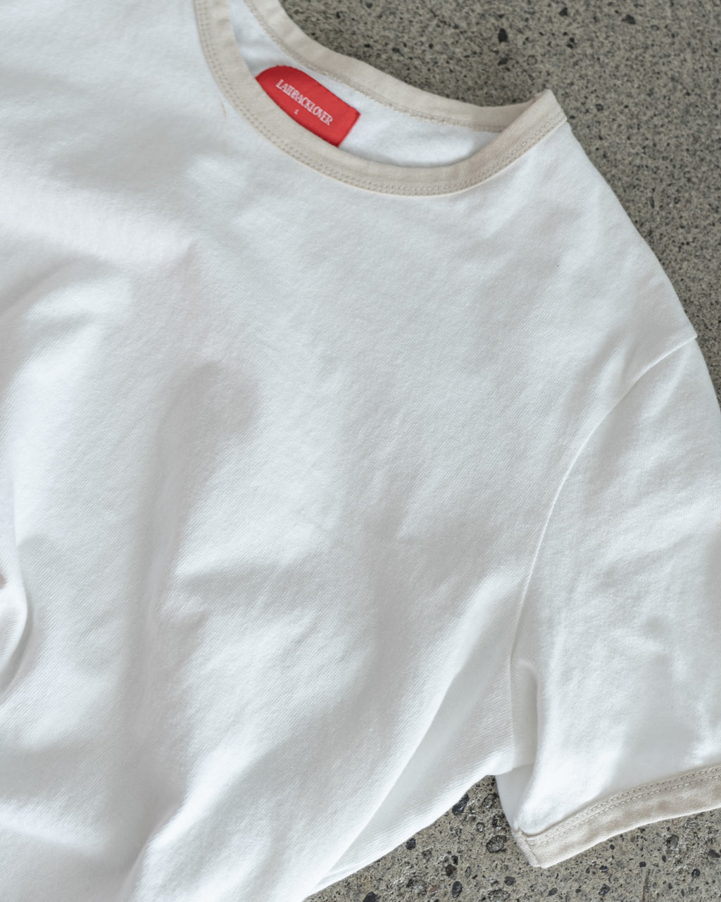 James Dean Heavyweight Ringer Tee - White / Cream