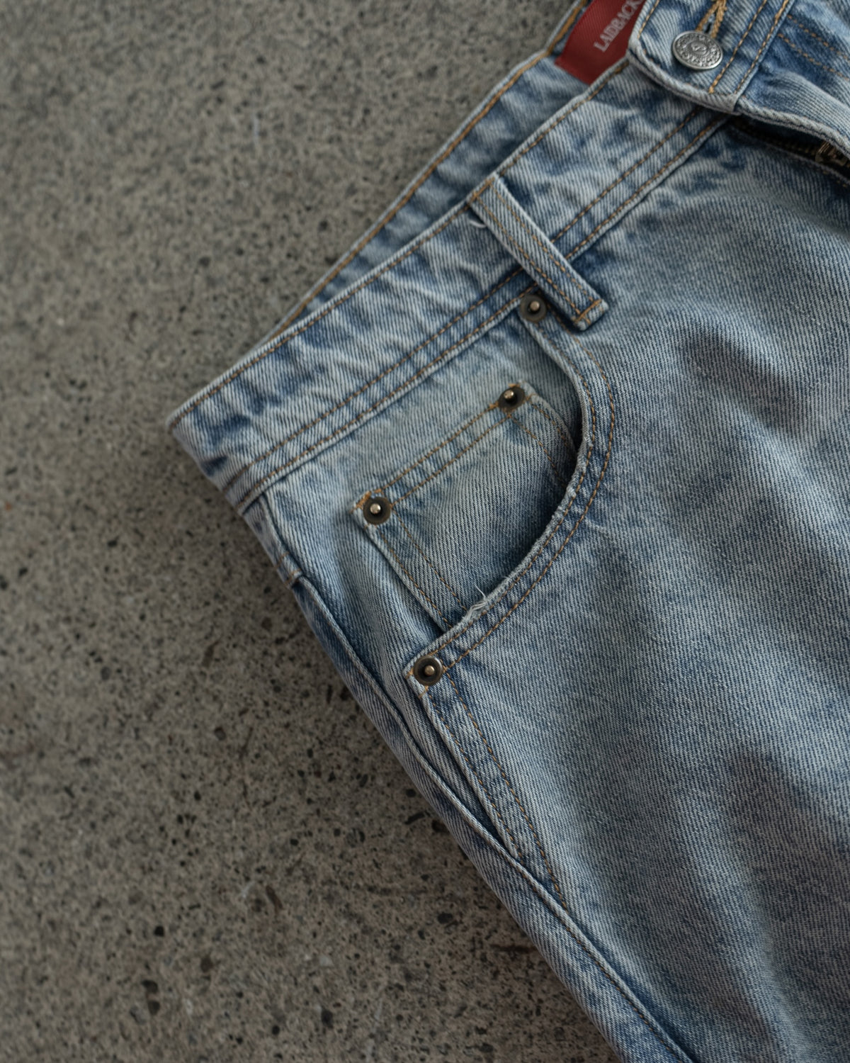 Wide Leg Straight Denim - Vintage Blue