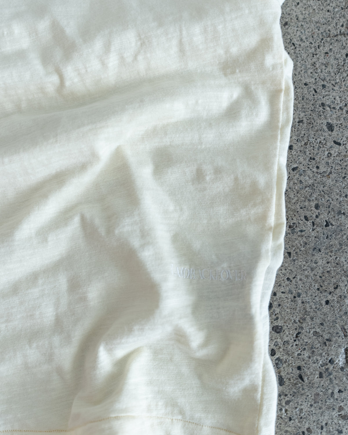 The Lobby Shrunken Tee (Slub) - Off White Cream