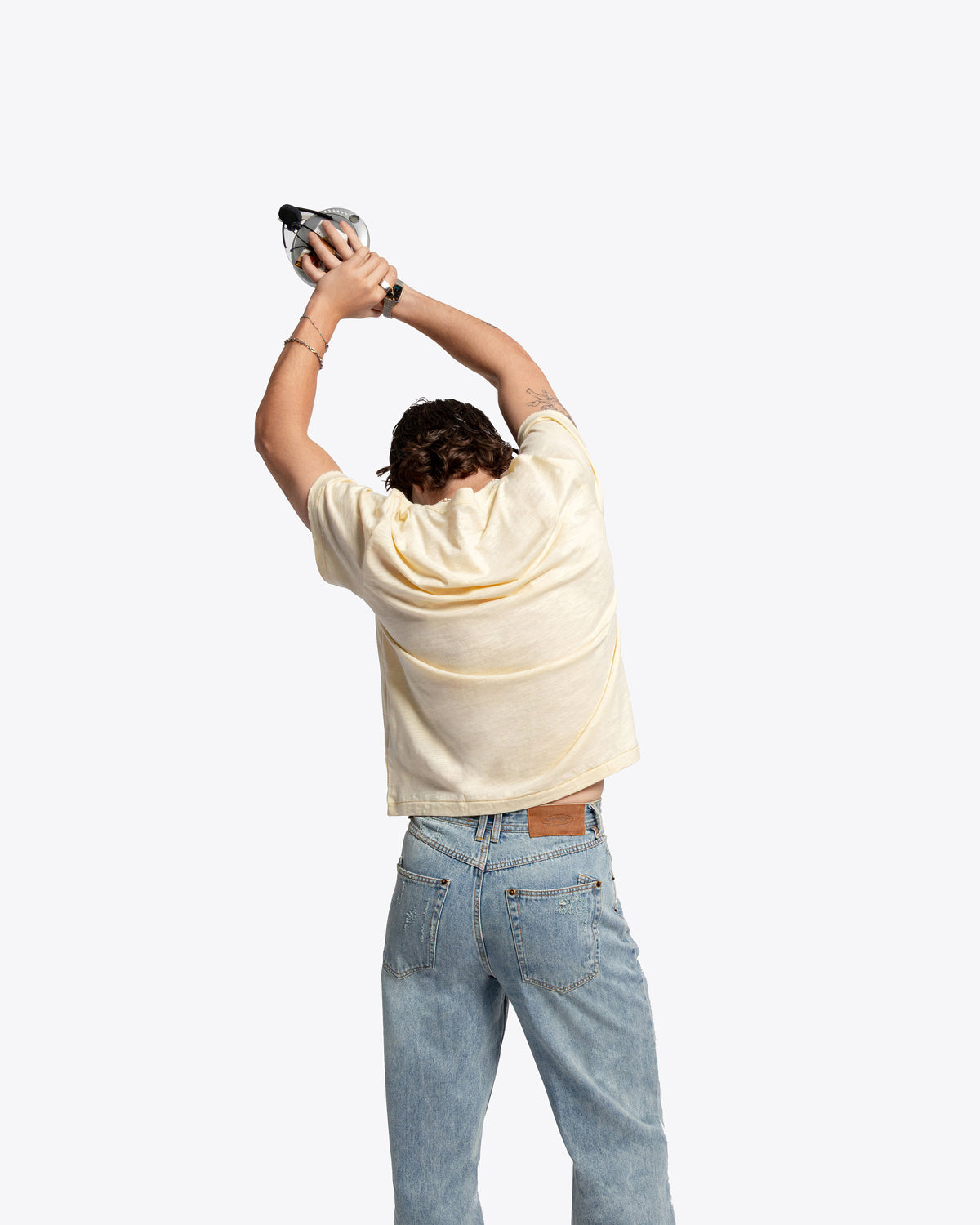 The Lobby Shrunken Tee (Slub) - Off White Cream