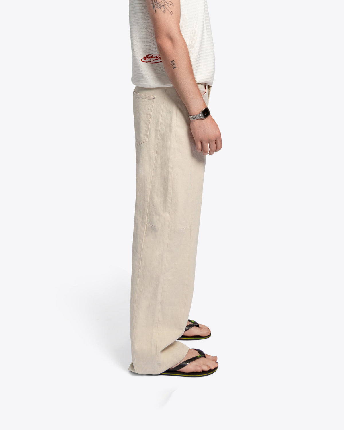 The Gallery - Wide Relax Denim - Ecru