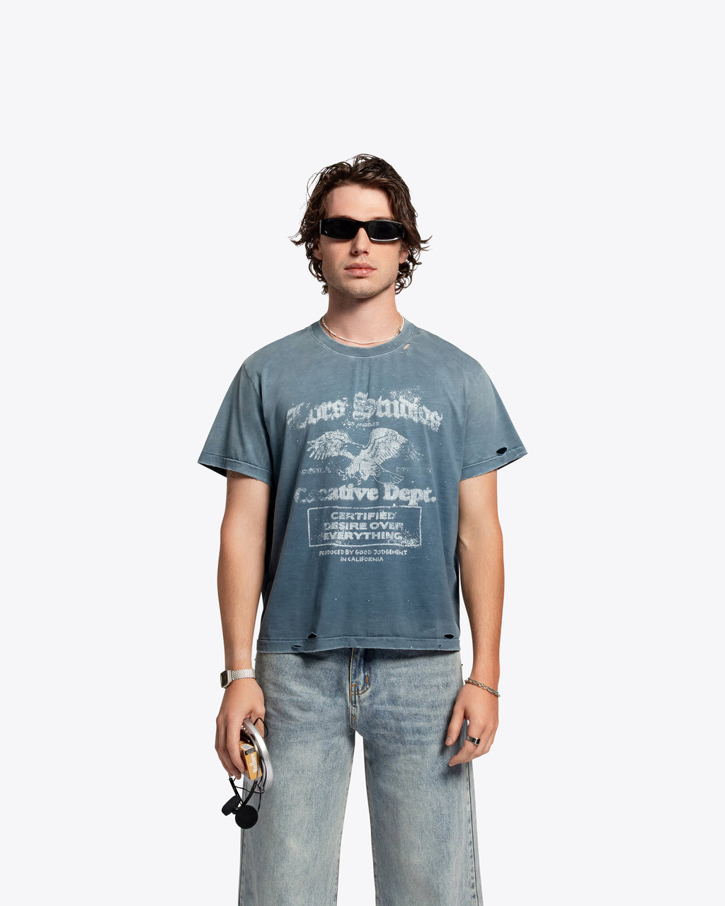 LBL Studios Shrunken Tee - Vintage Blue