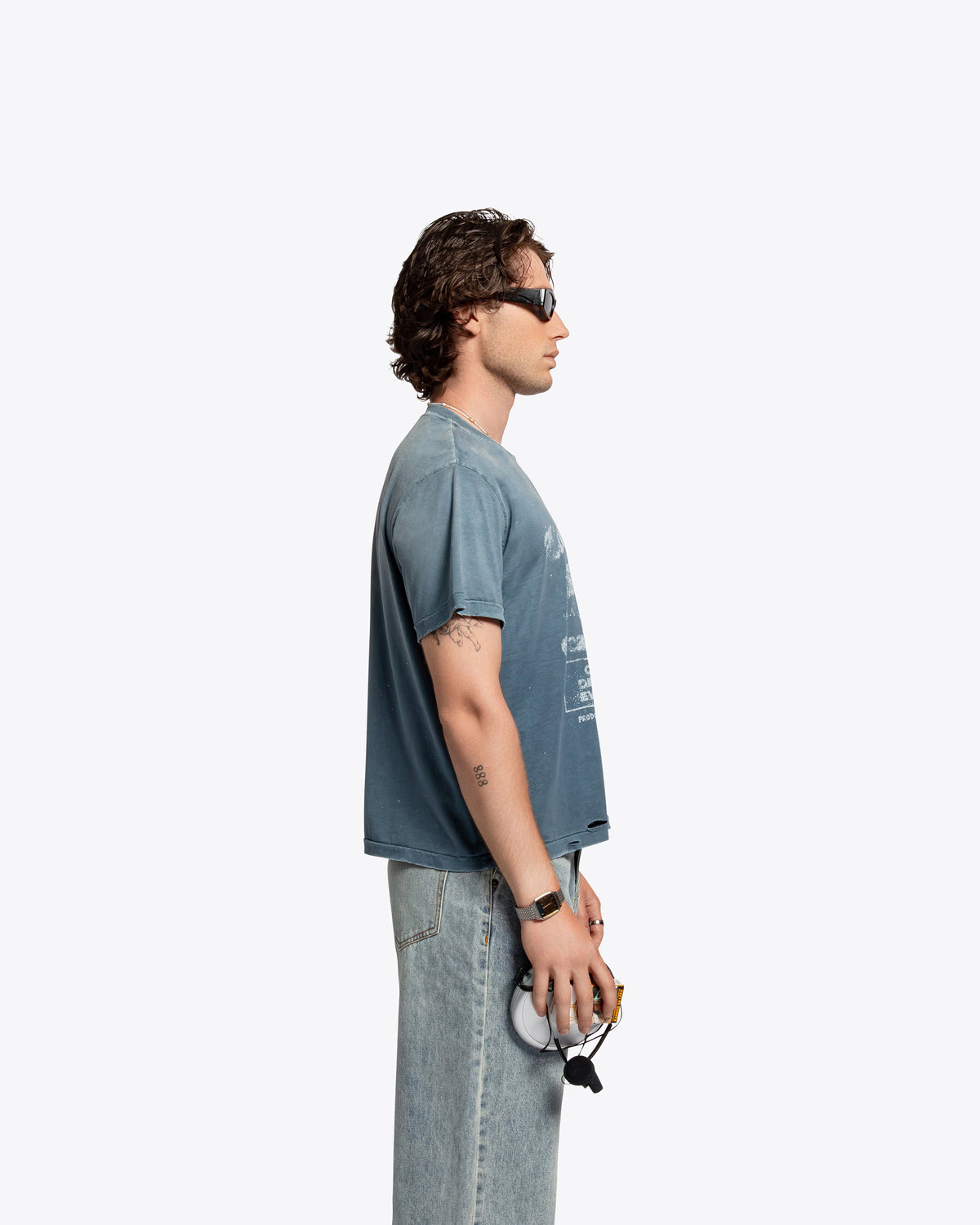 LBL Studios Shrunken Tee - Vintage Blue