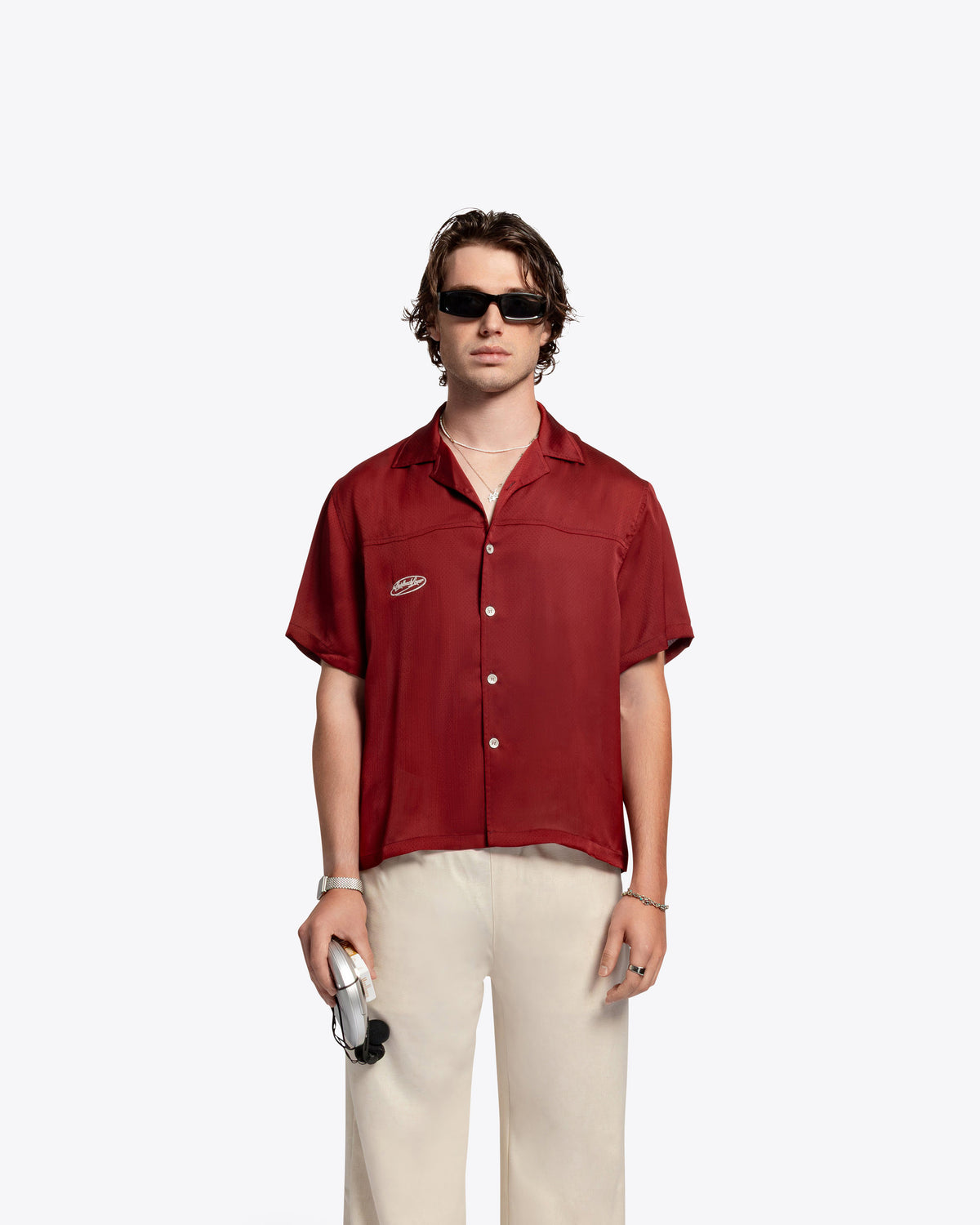 The Downtown Shortsleeve Button Down - Disco Red