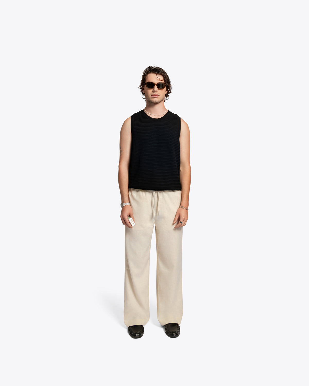 The Cig Knitted Tank - Black
