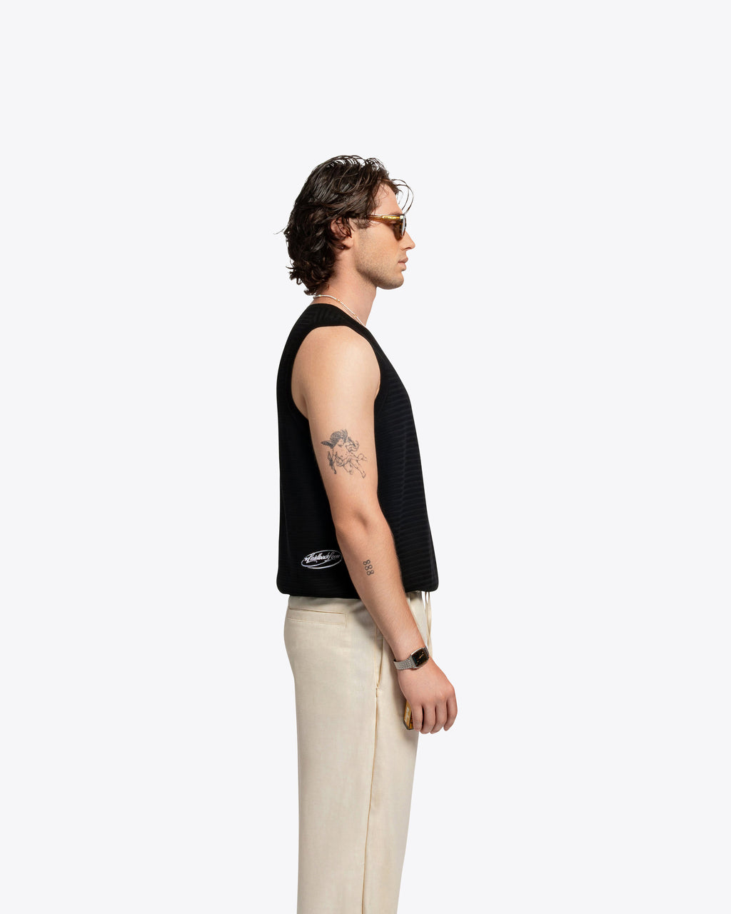 The Cig Knitted Tank - Black