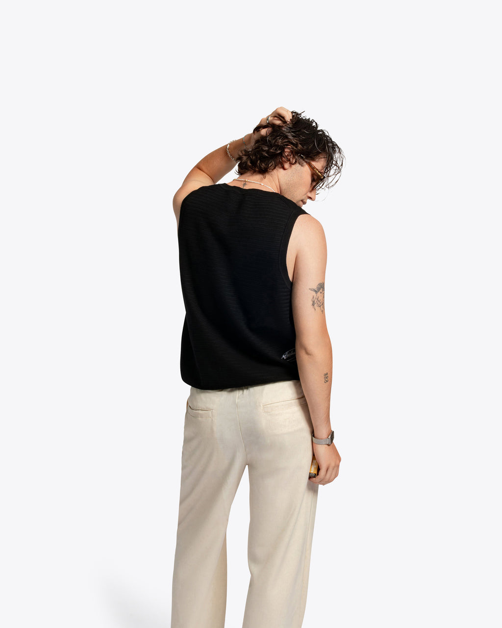 The Cig Knitted Tank - Black