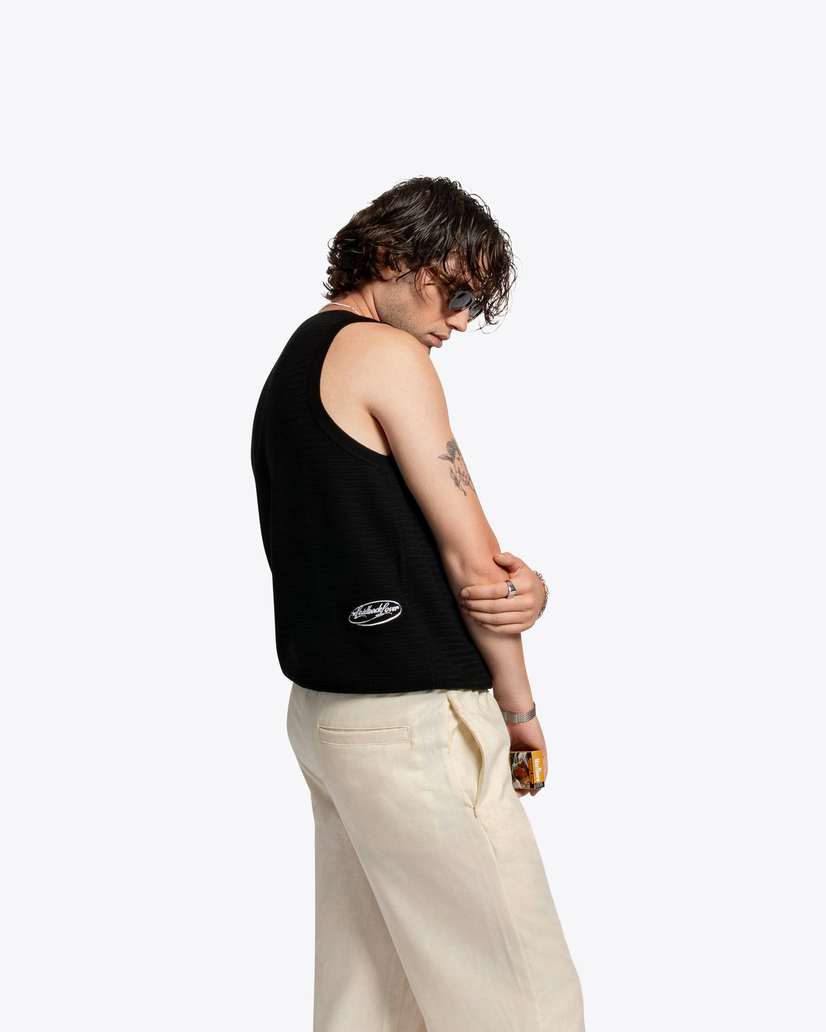 The Cig Knitted Tank - Black