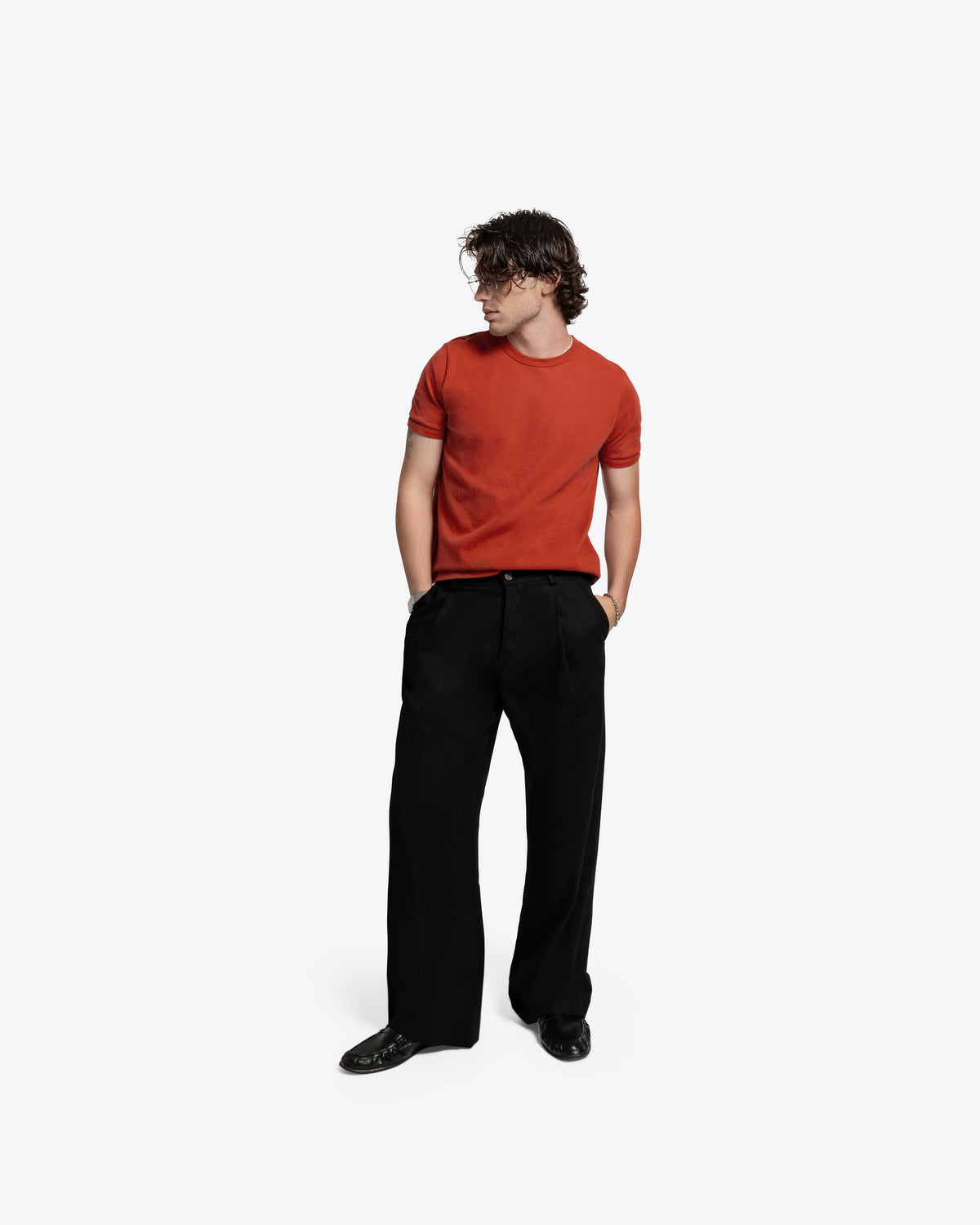 James Dean Heavyweight Ringer Tee - Red