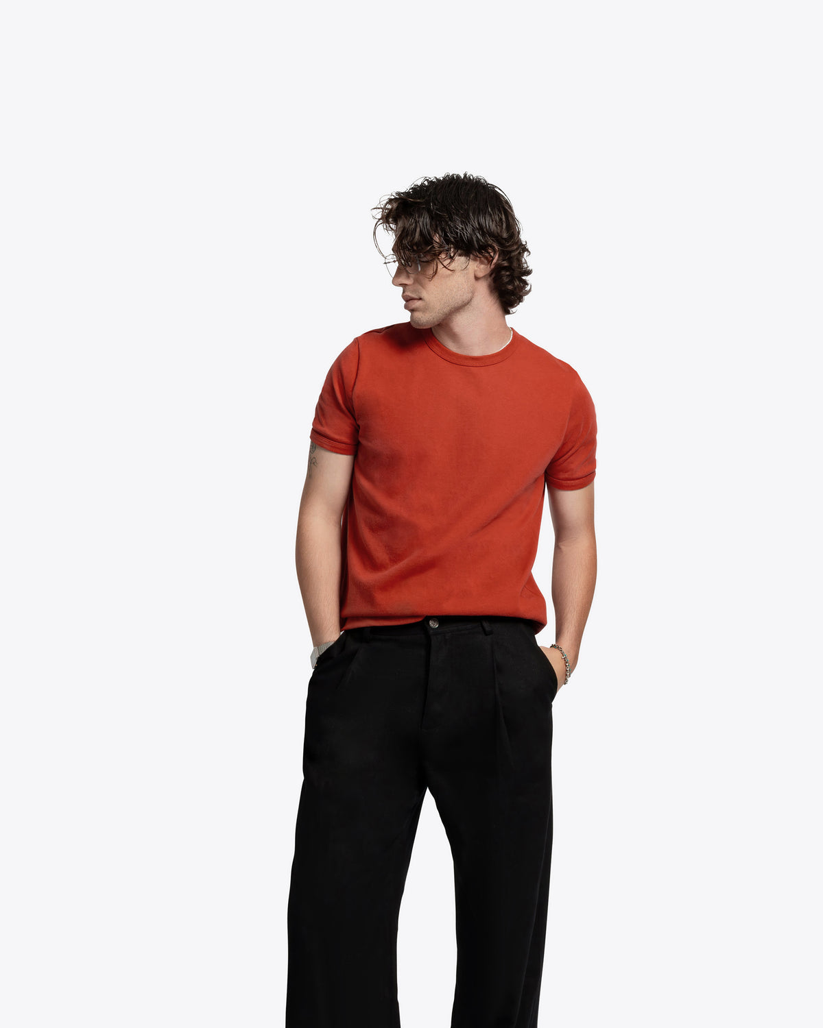James Dean Heavyweight Ringer Tee - Red