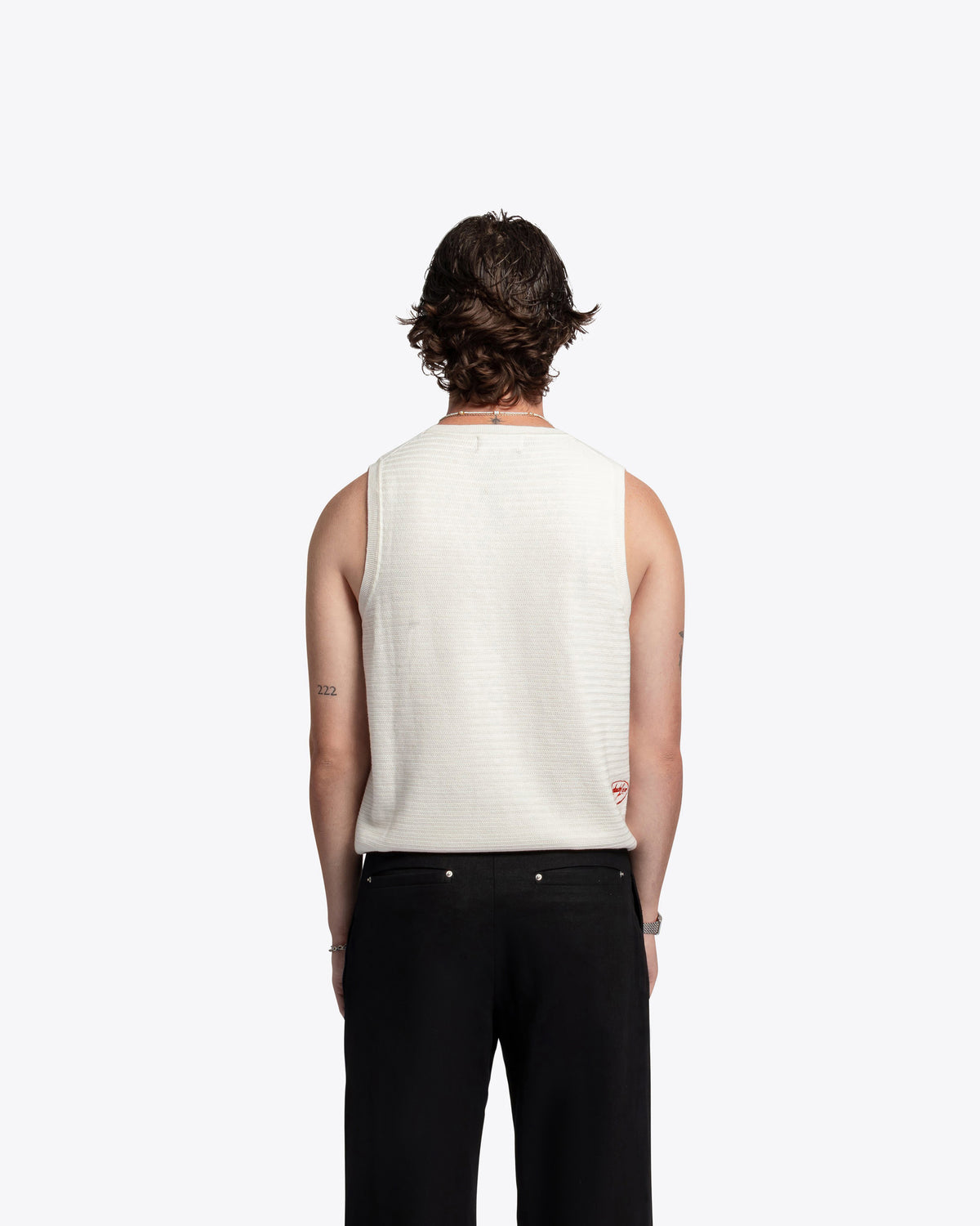 The Cig Knitted Tank - White
