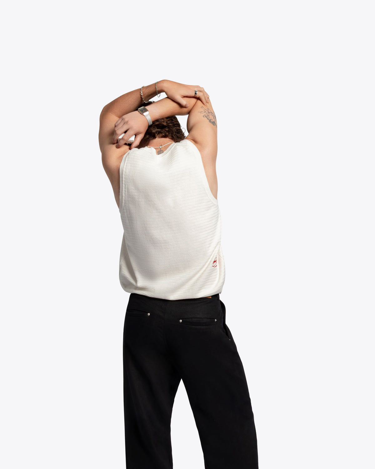 The Cig Knitted Tank - White