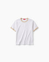 James Dean Heavyweight Ringer Tee - White / Cream
