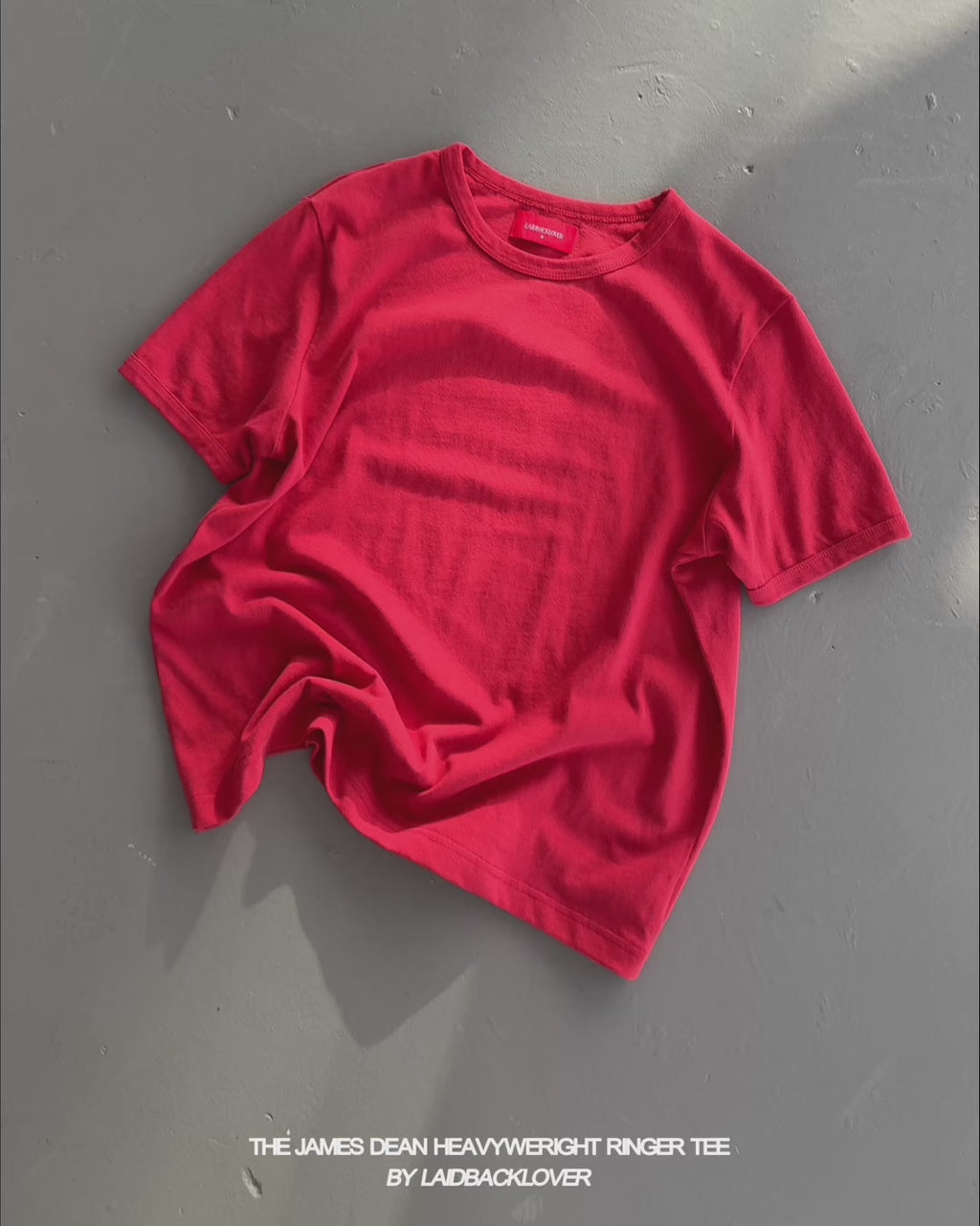 James Dean Heavyweight Ringer Tee - Red