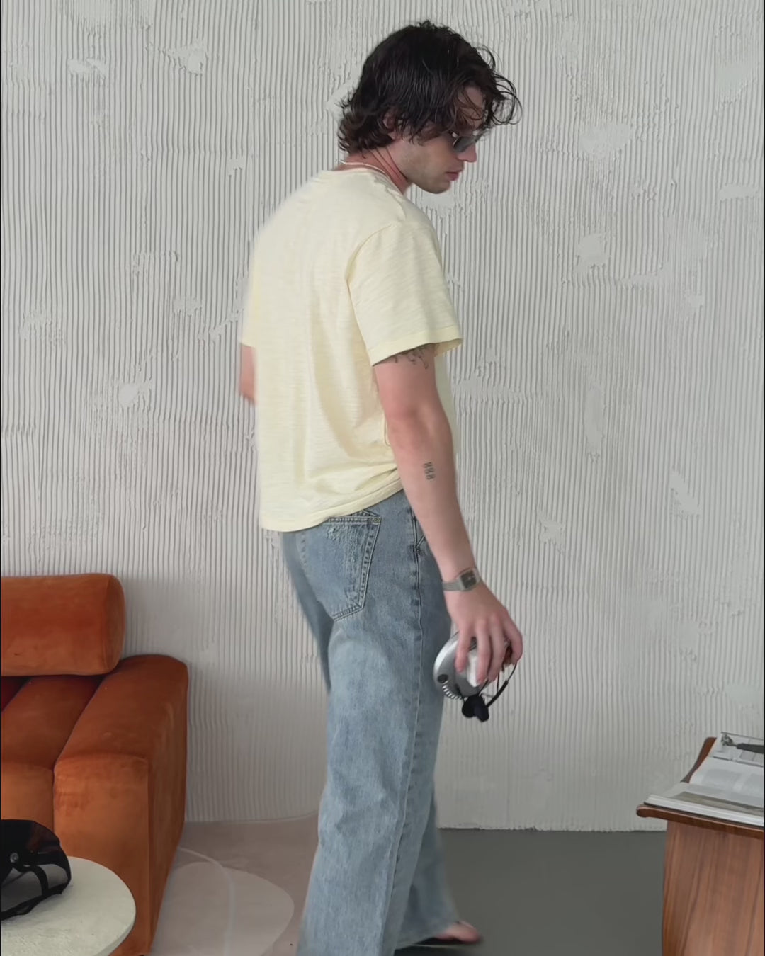 The Lobby Shrunken Tee (Slub) - Off White Cream