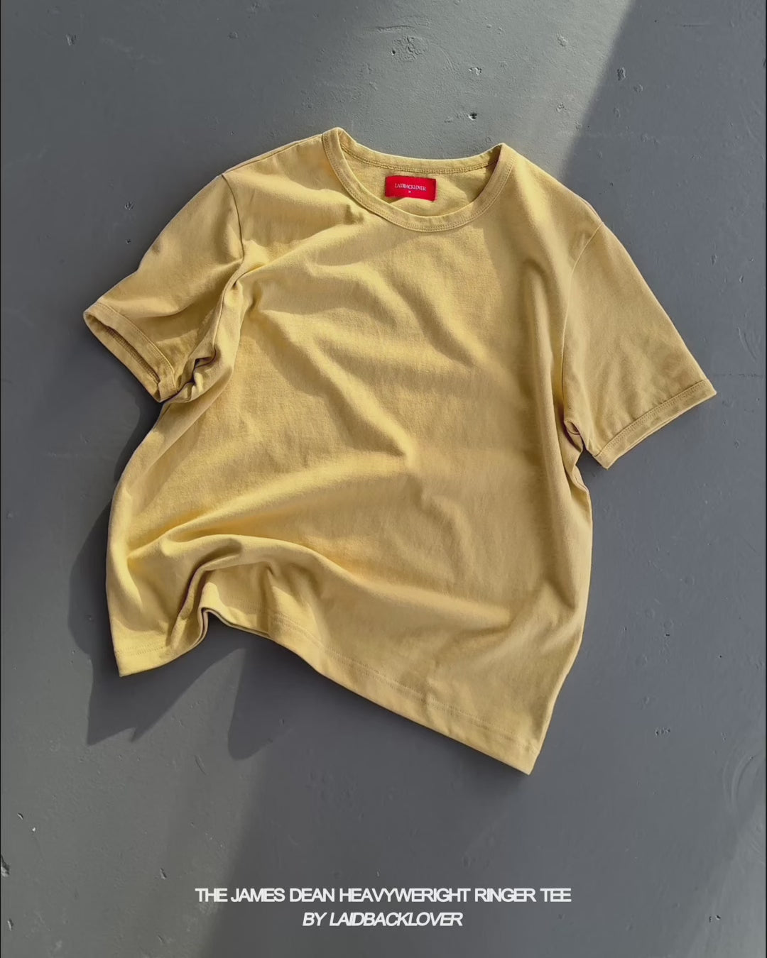 James Dean Heavyweight Ringer Tee - Yellow
