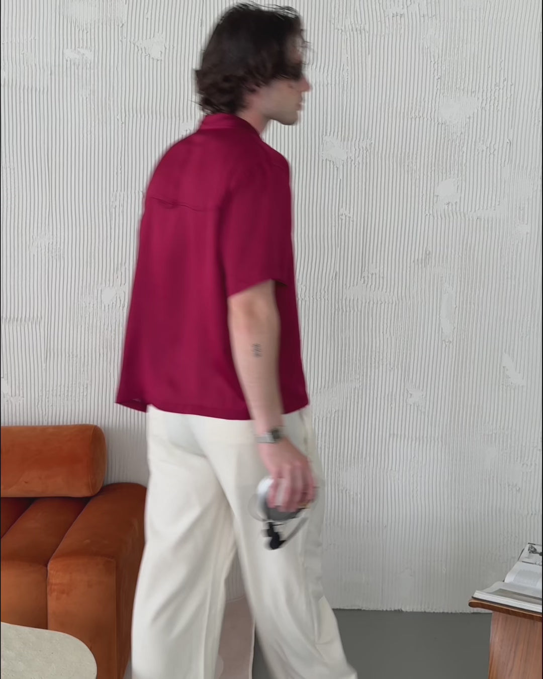 The Downtown Shortsleeve Button Down - Disco Red
