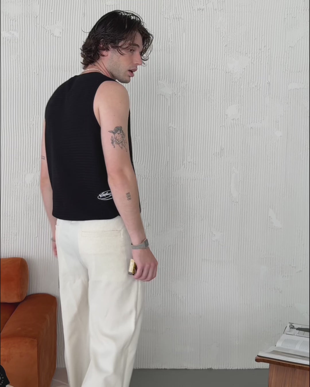 The Cig Knitted Tank - Black