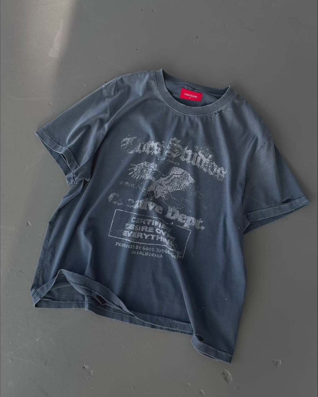LBL Studios Shrunken Tee - Vintage Blue