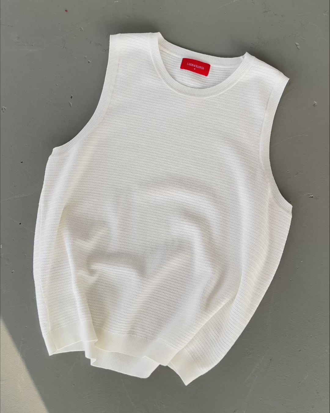 The Cig Knitted Tank - White