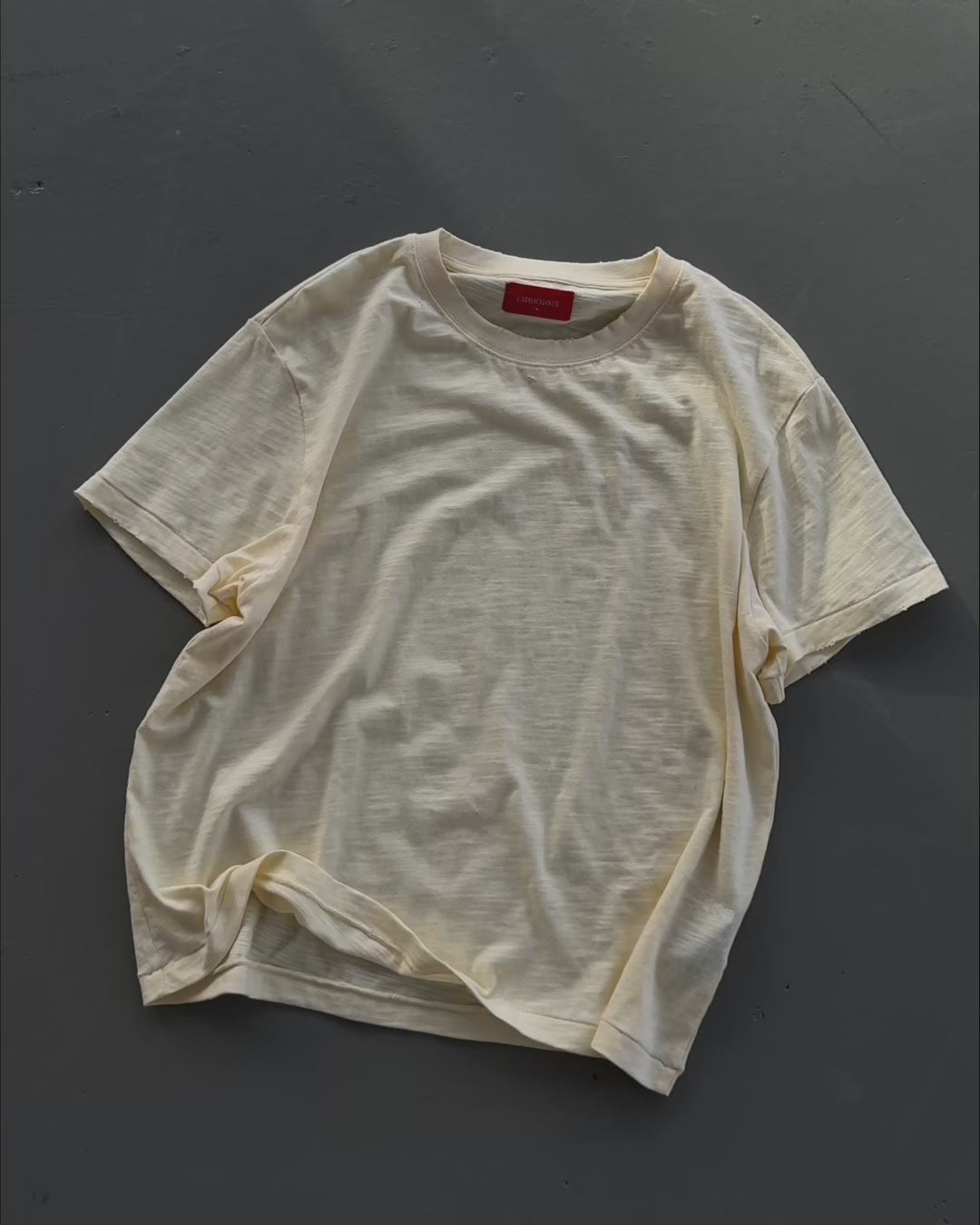 The Lobby Shrunken Tee (Slub) - Off White Cream