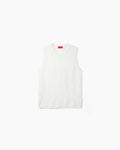 The Cig Knitted Tank - White